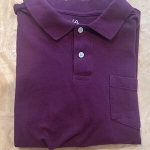 Men's Purple Polo Shirt 100% COTTON- BURGUNDY